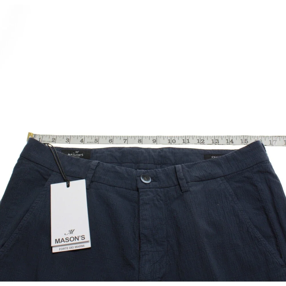 Mason's NWT Chinos / Casual Pants Size 48 (US 32) Torino in Blue Cotton Blend